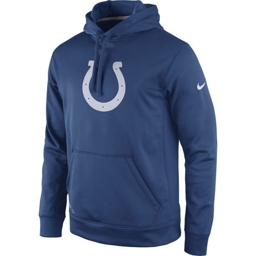 Indianapolis Colts Nike Practice Performance Pullover Hoodie Royal - Click Image to Close